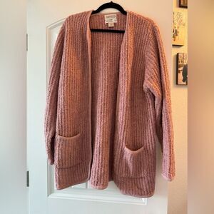 Side Effects Vintage Open Cardigan Sweater 80's Pink Womens Size Small